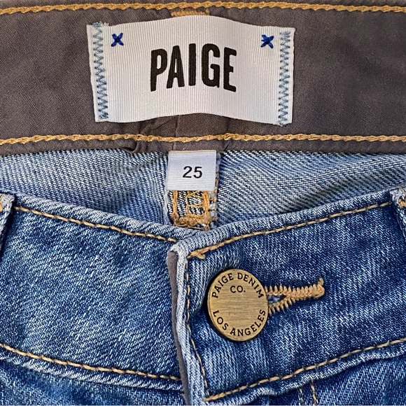 Paige Jimmy Jimmy Skinny In Delilah Destructed Blue Ripped Boyfriend Jeans 💙 25 - Picture 8 of 12